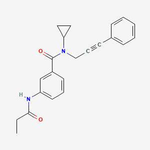 N-cyclopropyl-N-(3-phenylprop-2-yn-1-yl)-3-(propionylamino)benzamide