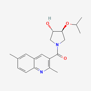molecular formula C19H24N2O3 B5904604 (3S*,4S*)-1-[(2,6-dimethylquinolin-3-yl)carbonyl]-4-isopropoxypyrrolidin-3-ol 