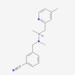molecular formula C18H21N3 B5904605 3-({methyl[1-methyl-2-(4-methylpyridin-2-yl)ethyl]amino}methyl)benzonitrile 