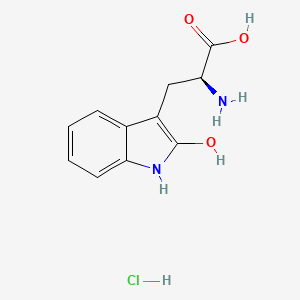 molecular formula C11H13ClN2O3 B590462 (2S)-2-amino-3-(2-hydroxy-1H-indol-3-yl)propanoic acid;hydrochloride CAS No. 881025-90-7
