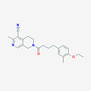 7-[4-(4-ethoxy-3-methylphenyl)butanoyl]-3-methyl-5,6,7,8-tetrahydro-2,7-naphthyridine-4-carbonitrile