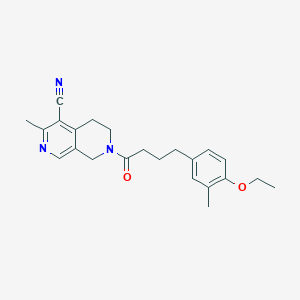 molecular formula C23H27N3O2 B5904651 7-[4-(4-ethoxy-3-methylphenyl)butanoyl]-3-methyl-5,6,7,8-tetrahydro-2,7-naphthyridine-4-carbonitrile 