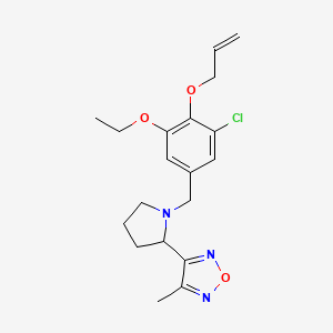 molecular formula C19H24ClN3O3 B5904661 3-{1-[4-(allyloxy)-3-chloro-5-ethoxybenzyl]pyrrolidin-2-yl}-4-methyl-1,2,5-oxadiazole 