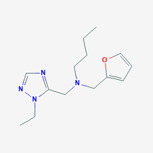 molecular formula C14H22N4O B5904666 N-[(1-ethyl-1H-1,2,4-triazol-5-yl)methyl]-N-(2-furylmethyl)butan-1-amine 