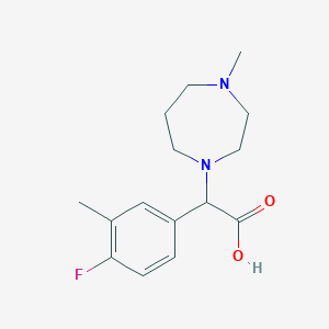molecular formula C15H21FN2O2 B5904676 (4-fluoro-3-methylphenyl)(4-methyl-1,4-diazepan-1-yl)acetic acid 