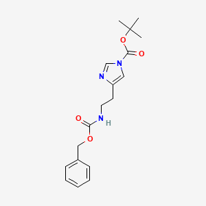 molecular formula C18H23N3O4 B590468 N-Boc N-羧苄基组胺 CAS No. 1797986-48-1