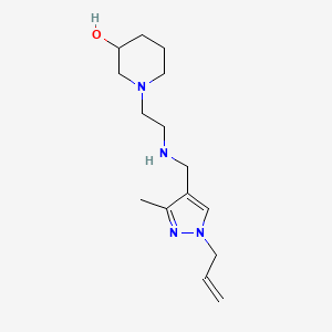 molecular formula C15H26N4O B5904697 1-(2-{[(1-allyl-3-methyl-1H-pyrazol-4-yl)methyl]amino}ethyl)piperidin-3-ol 