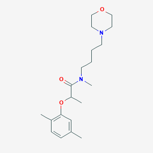 molecular formula C20H32N2O3 B5904710 2-(2,5-dimethylphenoxy)-N-methyl-N-(4-morpholin-4-ylbutyl)propanamide 