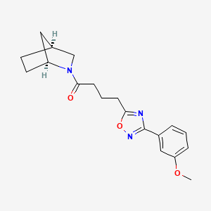 molecular formula C19H23N3O3 B5904721 (1S*,4S*)-2-{4-[3-(3-methoxyphenyl)-1,2,4-oxadiazol-5-yl]butanoyl}-2-azabicyclo[2.2.1]heptane 
