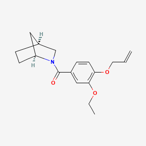 molecular formula C18H23NO3 B5904739 (1S*,4S*)-2-[4-(allyloxy)-3-ethoxybenzoyl]-2-azabicyclo[2.2.1]heptane 