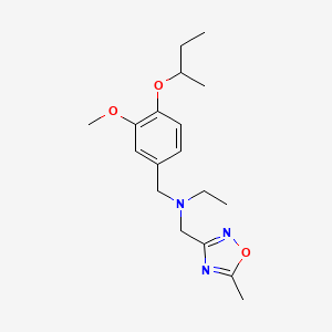 (4-sec-butoxy-3-methoxybenzyl)ethyl[(5-methyl-1,2,4-oxadiazol-3-yl)methyl]amine