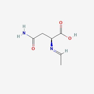 molecular formula C6H10N2O3 B590475 (S)-4-Amino-2-(ethylideneamino)-4-oxobutanoic acid CAS No. 132056-21-4
