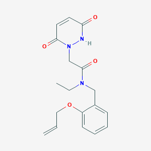 molecular formula C18H21N3O4 B5904753 N-[2-(allyloxy)benzyl]-2-(3,6-dioxo-3,6-dihydropyridazin-1(2H)-yl)-N-ethylacetamide 