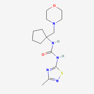 molecular formula C14H23N5O2S B5904766 N-(3-methyl-1,2,4-thiadiazol-5-yl)-N'-[1-(morpholin-4-ylmethyl)cyclopentyl]urea 