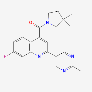 4-[(3,3-dimethylpyrrolidin-1-yl)carbonyl]-2-(2-ethylpyrimidin-5-yl)-7-fluoroquinoline