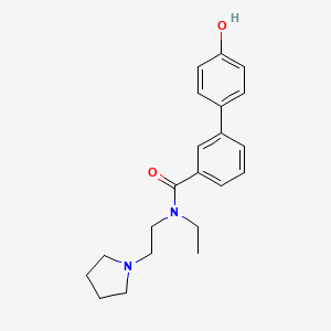 molecular formula C21H26N2O2 B5904805 N-ethyl-4'-hydroxy-N-(2-pyrrolidin-1-ylethyl)biphenyl-3-carboxamide 