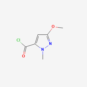 molecular formula C6H7ClN2O2 B590481 3-Methoxy-1-methyl-1h-pyrazole-5-carbonyl chloride CAS No. 126674-99-5