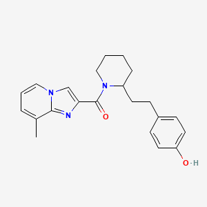 4-(2-{1-[(8-methylimidazo[1,2-a]pyridin-2-yl)carbonyl]piperidin-2-yl}ethyl)phenol