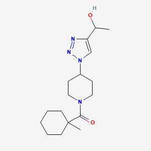 molecular formula C17H28N4O2 B5904814 1-(1-{1-[(1-methylcyclohexyl)carbonyl]piperidin-4-yl}-1H-1,2,3-triazol-4-yl)ethanol 