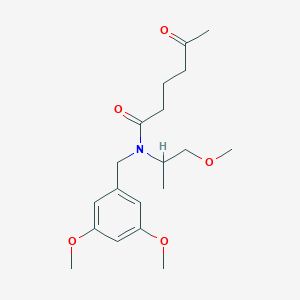 molecular formula C19H29NO5 B5904823 N-(3,5-dimethoxybenzyl)-N-(2-methoxy-1-methylethyl)-5-oxohexanamide 