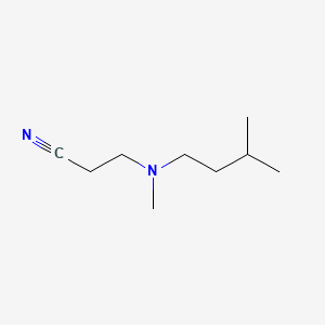molecular formula C9H18N2 B590483 3-[Methyl(3-methylbutyl)amino]propanenitrile CAS No. 1019125-05-3