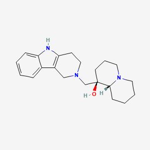 molecular formula C21H29N3O B5904832 (1R,9aR)-1-(1,3,4,5-tetrahydro-2H-pyrido[4,3-b]indol-2-ylmethyl)octahydro-2H-quinolizin-1-ol 