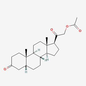 molecular formula C23H34O4 B590484 (5β)-21-(乙酰氧基)孕烷-3,20-二酮 CAS No. 2402-25-7