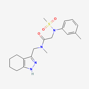 N-methyl-2-[(3-methylphenyl)(methylsulfonyl)amino]-N-(4,5,6,7-tetrahydro-1H-indazol-3-ylmethyl)acetamide