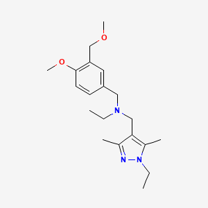 N-[(1-ethyl-3,5-dimethyl-1H-pyrazol-4-yl)methyl]-N-[4-methoxy-3-(methoxymethyl)benzyl]ethanamine