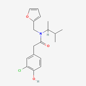 2-(3-chloro-4-hydroxyphenyl)-N-(1,2-dimethylpropyl)-N-(2-furylmethyl)acetamide