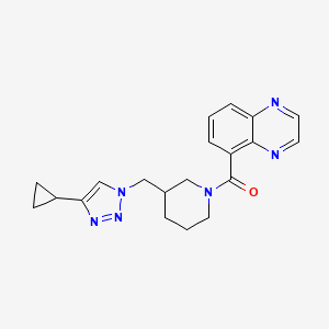 molecular formula C20H22N6O B5904867 5-({3-[(4-cyclopropyl-1H-1,2,3-triazol-1-yl)methyl]piperidin-1-yl}carbonyl)quinoxaline 
