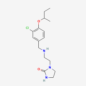 molecular formula C16H24ClN3O2 B5904871 1-{2-[(4-sec-butoxy-3-chlorobenzyl)amino]ethyl}imidazolidin-2-one 