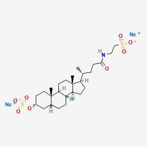 molecular formula C26H43NNa2O8S2 B590488 Taurolithocholic Acid Sulfate Disodium Salt CAS No. 64936-83-0