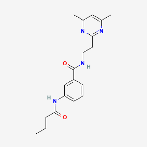 molecular formula C19H24N4O2 B5904883 3-(butyrylamino)-N-[2-(4,6-dimethylpyrimidin-2-yl)ethyl]benzamide 