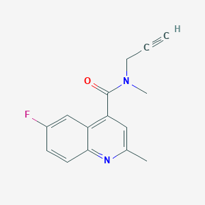 6-fluoro-N,2-dimethyl-N-prop-2-yn-1-ylquinoline-4-carboxamide
