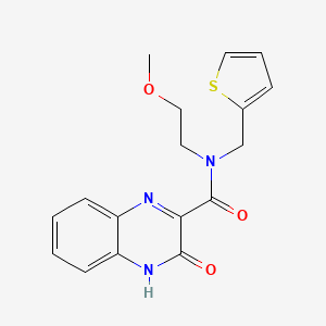 molecular formula C17H17N3O3S B5904914 N-(2-methoxyethyl)-3-oxo-N-(2-thienylmethyl)-3,4-dihydroquinoxaline-2-carboxamide 