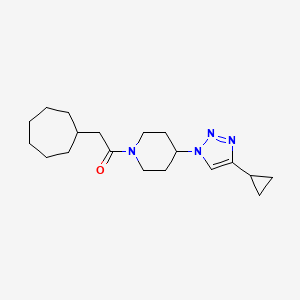 1-(cycloheptylacetyl)-4-(4-cyclopropyl-1H-1,2,3-triazol-1-yl)piperidine