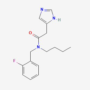 molecular formula C16H20FN3O B5904927 N-butyl-N-(2-fluorobenzyl)-2-(1H-imidazol-4-yl)acetamide 