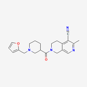molecular formula C21H24N4O2 B5904928 7-{[1-(2-furylmethyl)piperidin-3-yl]carbonyl}-3-methyl-5,6,7,8-tetrahydro-2,7-naphthyridine-4-carbonitrile 