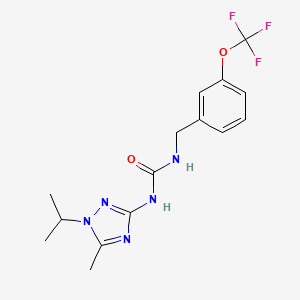 molecular formula C15H18F3N5O2 B5904933 N-(1-isopropyl-5-methyl-1H-1,2,4-triazol-3-yl)-N'-[3-(trifluoromethoxy)benzyl]urea 
