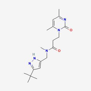 N-[(3-tert-butyl-1H-pyrazol-5-yl)methyl]-3-(4,6-dimethyl-2-oxopyrimidin-1(2H)-yl)-N-methylpropanamide