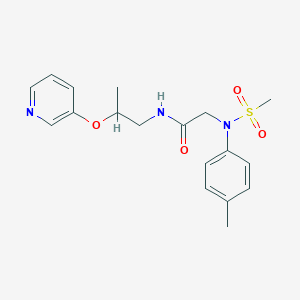 molecular formula C18H23N3O4S B5904936 2-[(4-methylphenyl)(methylsulfonyl)amino]-N-[2-(pyridin-3-yloxy)propyl]acetamide 