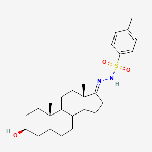 molecular formula C26H38N2O3S B590496 N'-[(3beta,8xi,9xi,14xi,17E)-3-Hydroxyandrostan-17-ylidene]-4-methylbenzene-1-sulfonohydrazide CAS No. 84955-29-3