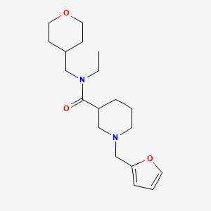 molecular formula C19H30N2O3 B5904964 N-ethyl-1-(2-furylmethyl)-N-(tetrahydro-2H-pyran-4-ylmethyl)piperidine-3-carboxamide 