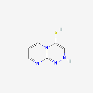 molecular formula C6H6N4S B590498 2H-Pyrimido[2,1-c][1,2,4]triazine-4-thiol CAS No. 130314-21-5