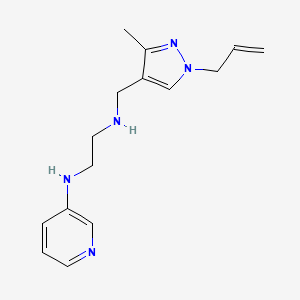 molecular formula C15H21N5 B5904986 N-[(1-allyl-3-methyl-1H-pyrazol-4-yl)methyl]-N'-pyridin-3-ylethane-1,2-diamine 