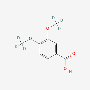 molecular formula C9H10O4 B590499 3,4-Bis(trideuteriomethoxy)benzoic acid CAS No. 1162658-12-9