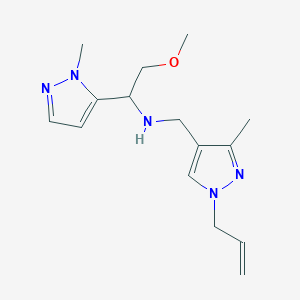 molecular formula C15H23N5O B5905006 N-[(1-allyl-3-methyl-1H-pyrazol-4-yl)methyl]-2-methoxy-1-(1-methyl-1H-pyrazol-5-yl)ethanamine 
