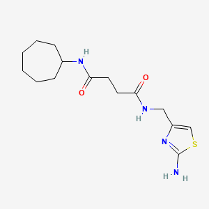 molecular formula C15H24N4O2S B5905021 N-[(2-amino-1,3-thiazol-4-yl)methyl]-N'-cycloheptylsuccinamide 