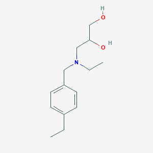 molecular formula C14H23NO2 B5905022 3-[ethyl(4-ethylbenzyl)amino]propane-1,2-diol 